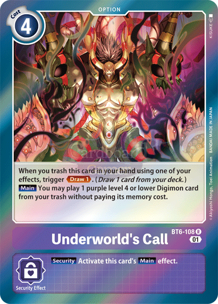 Bt6-108 - Underworlds Call Rare Single Card