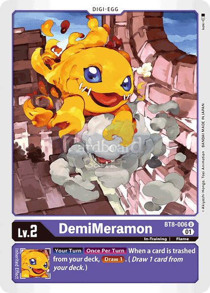 Bt8-006 Demimeramon Uncommon Single Card