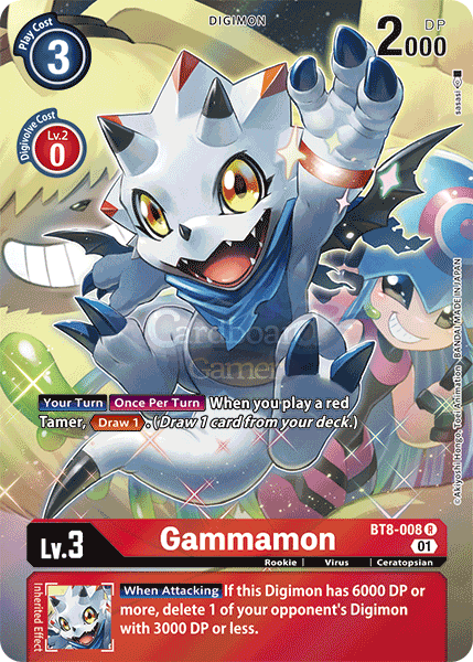 Bt8-008 Alternate Art Gammamon Single Card