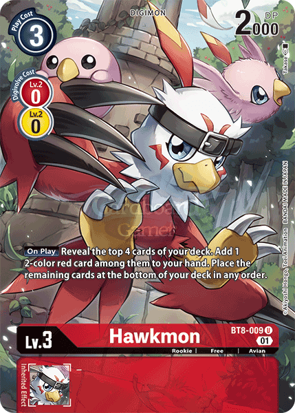 Bt8-009 Alternate Art Hawkmon Single Card