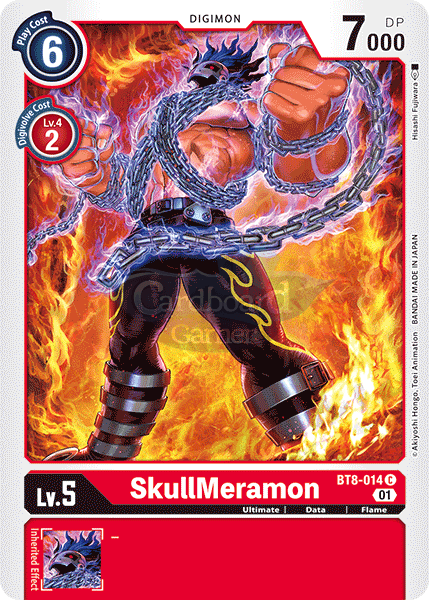 Bt8-014 Skullmeramon Common Single Card