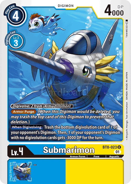 Bt8-023 Submarimon Uncommon Single Card