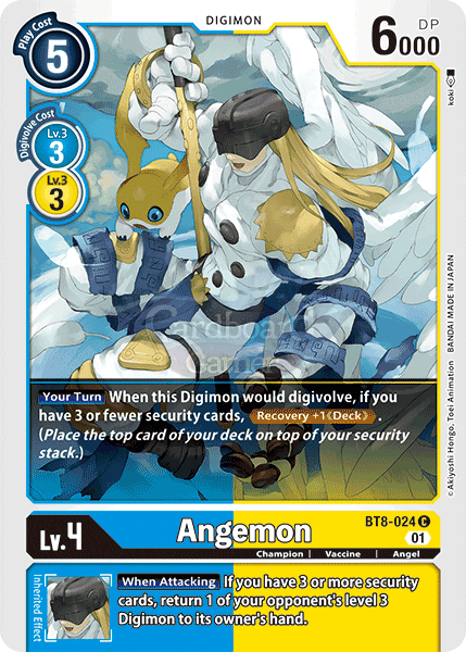 Bt8-024 Angemon Common Single Card