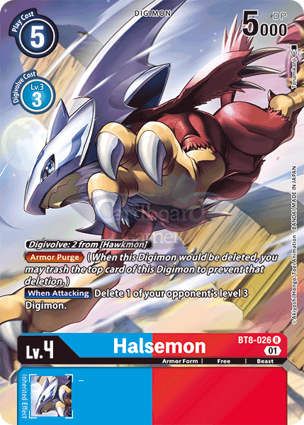 Bt8-026 Alternate Art Halsemon Single Card