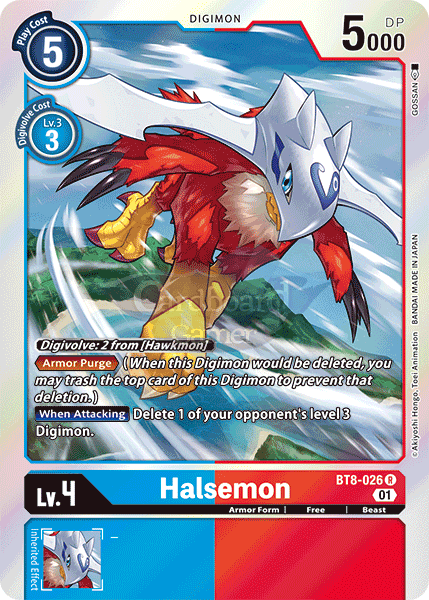 Bt8-026 Halsemon Rare Single Card