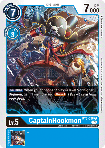 Bt8-028 Captainhookmon Common Single Card