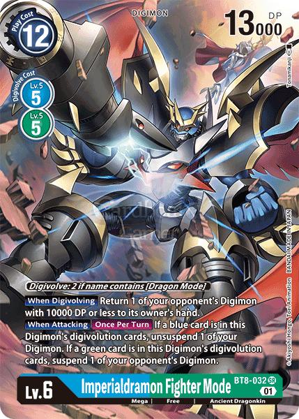 Bt8-032 Alternate Art Imperialdramon Fighter Mode Single Card