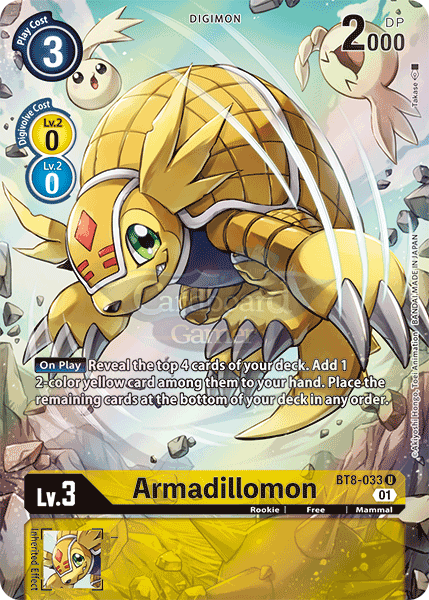 Bt8-033 Alternate Art Armadillomon Single Card