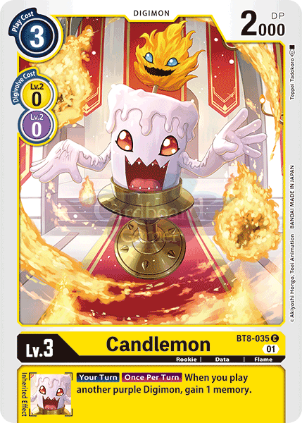 Bt8-035 Candlemon Common Single Card