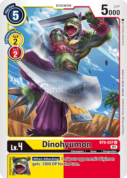 Bt8-037 Dinohyumon Uncommon Single Card