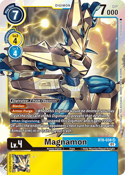 Bt8-038 Super Rare Magnamon Single Card