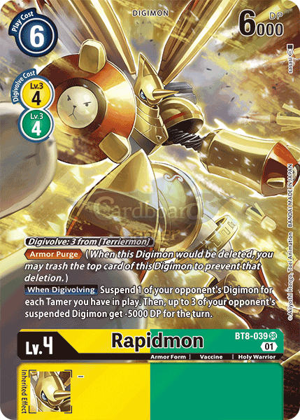 Bt8-039 Alternate Art Rapidmon Single Card