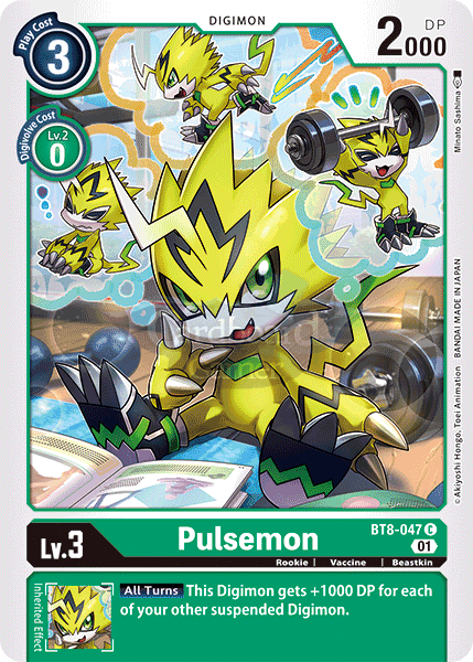 Bt8-047 Pulsemon Common Single Card