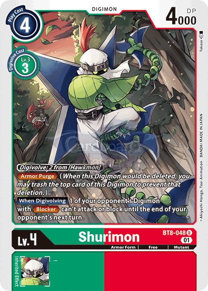 Bt8-048 Shurimon Uncommon Single Card