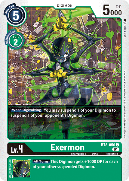 Bt8-050 Exermon Common Single Card