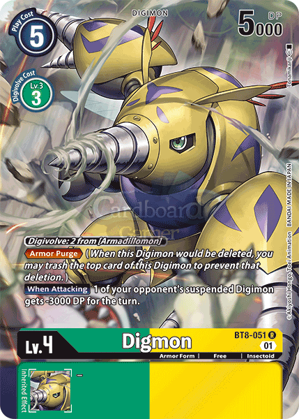 Bt8-051 Alternate Art Digmon Single Card