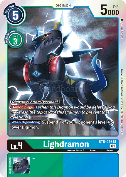 Bt8-053 Lighdramon Rare Single Card