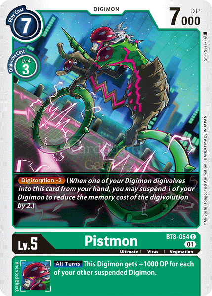 Bt8-054 Pistmon Common Single Card