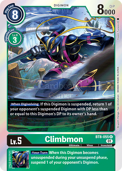 Bt8-055 Climbmon Rare Single Card