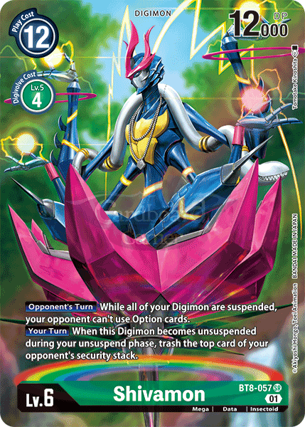 Bt8-057 Alternate Art Shivamon Single Card