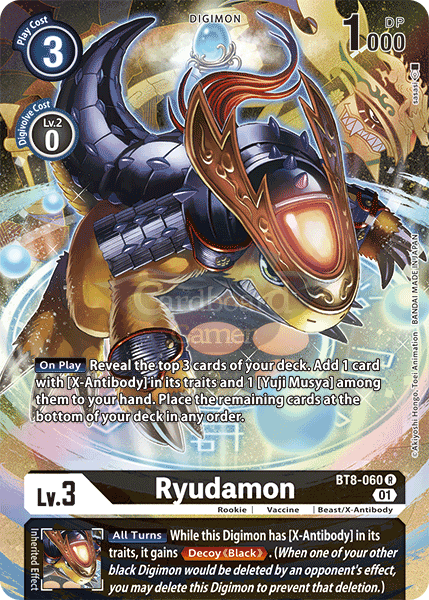 Bt8-060 Alternate Art Ryudamon Single Card