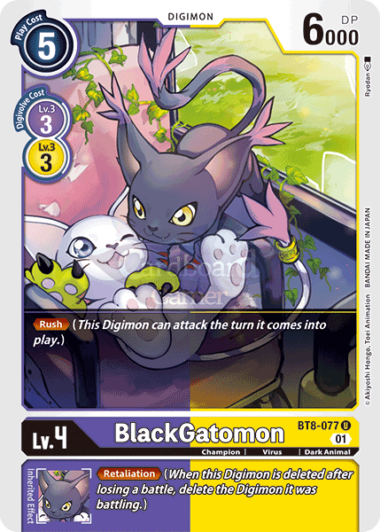 Bt8-077 Blackgatomon Uncommon Single Card