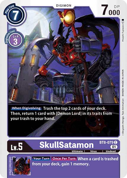 Bt8-079 Skullsatamon Common Single Card