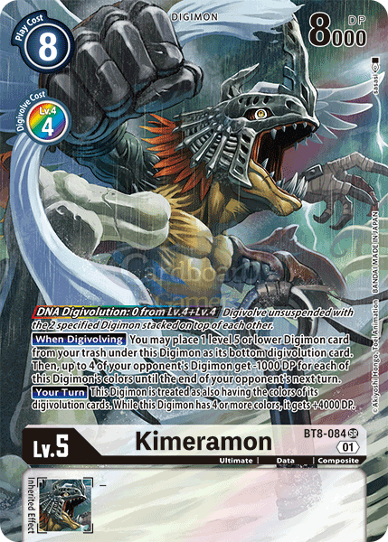 Bt8-084 Alternate Art Kimeramon Single Card