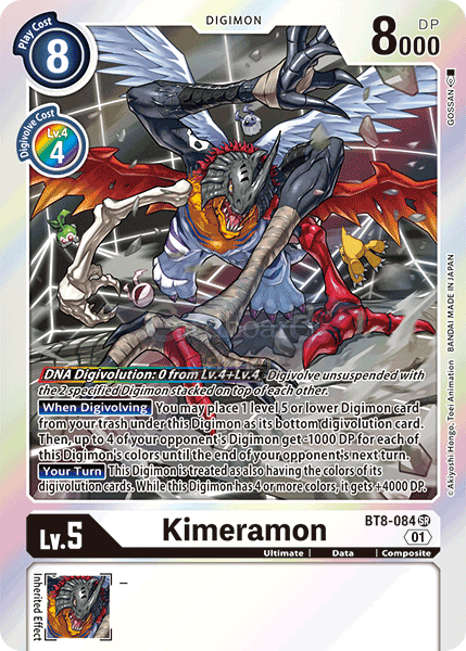 Bt8-084 Super Rare Kimeramon Single Card