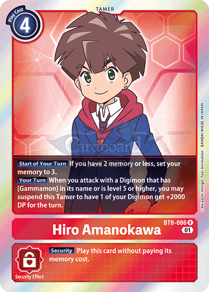 Bt8-086 Hiro Amanokawa Rare Single Card