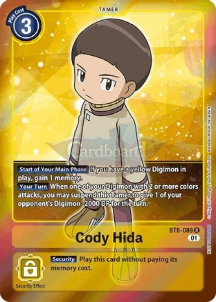 Bt8-089 Alternate Art Cody Hida Box Topper Single Card