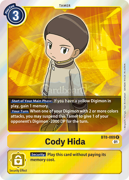 Bt8-089 Cody Hida Rare Single Card