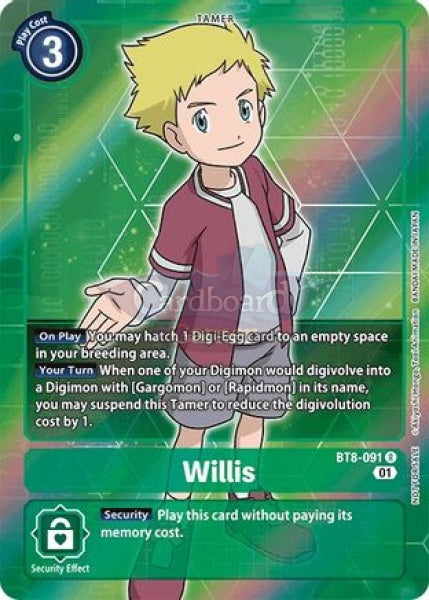 Bt8-091 Alternate Art Willis Box Topper Single Card