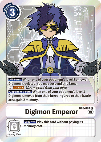 Bt8-094 Digimon Emperor Rare Single Card