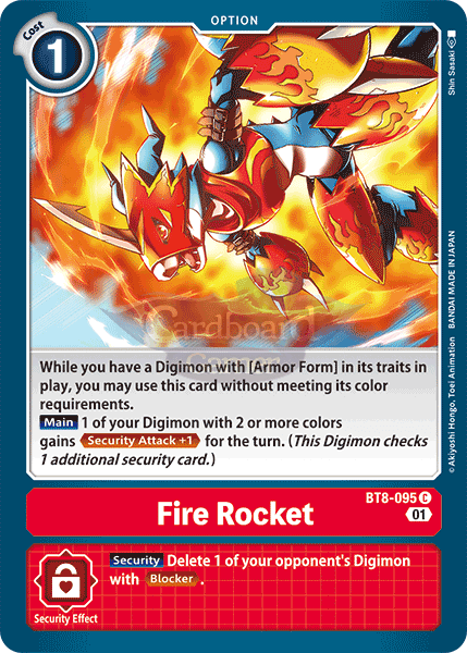 Bt8-095 Fire Rocket Common Single Card