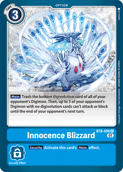 Bt8-098 Innocence Blizzard Uncommon Single Card