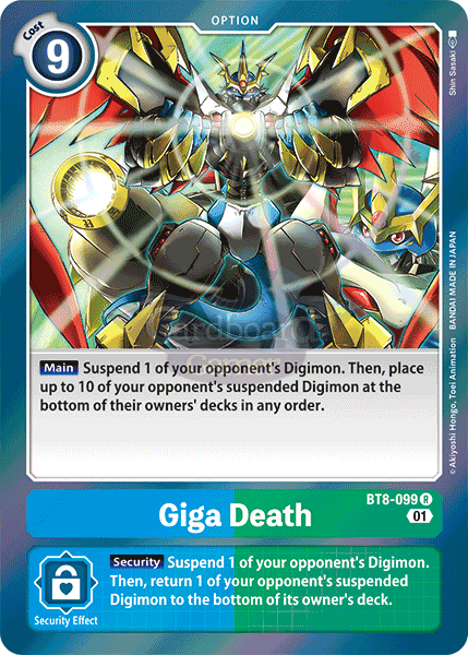 Bt8-099 Giga Death Rare Single Card