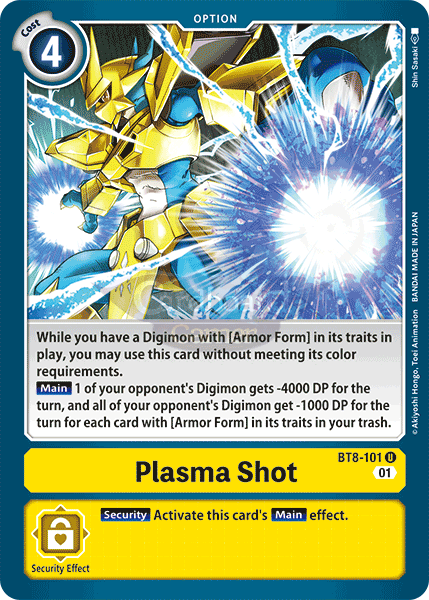 Bt8-101 Plasma Shot Uncommon Single Card