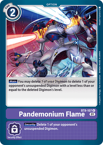 Bt8-107 Pandemonium Flame Uncommon Single Card