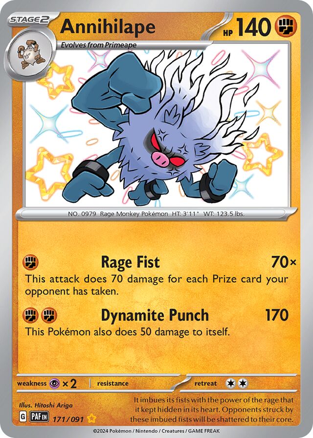 171/091 Annihilape Shiny Rare Paldean Fates