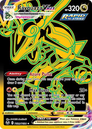 TG29/TG30 Rayquaza VMAX Gold Secret Rare Silver Tempest