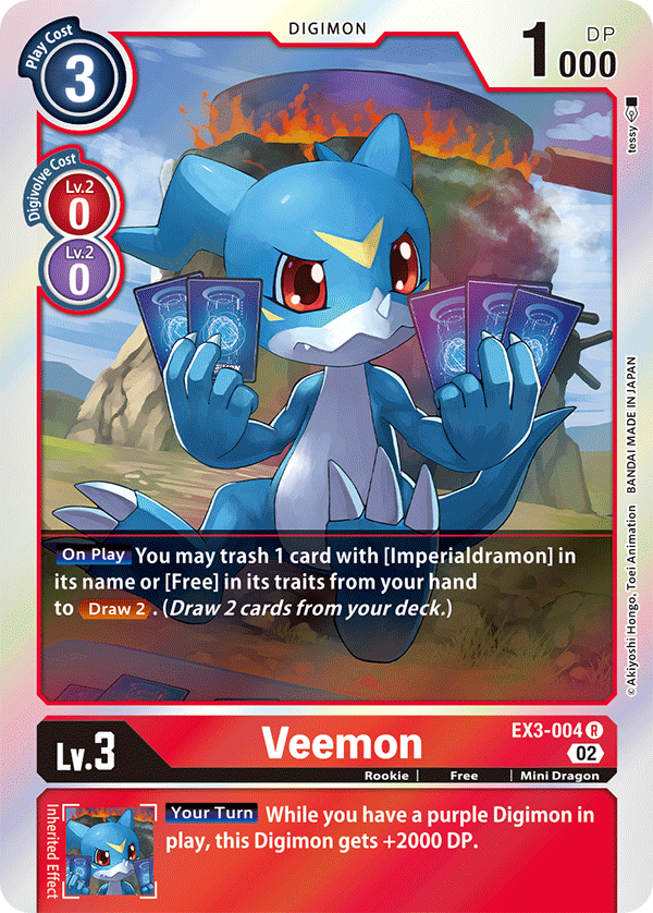 EX03-004 Veemon Rare