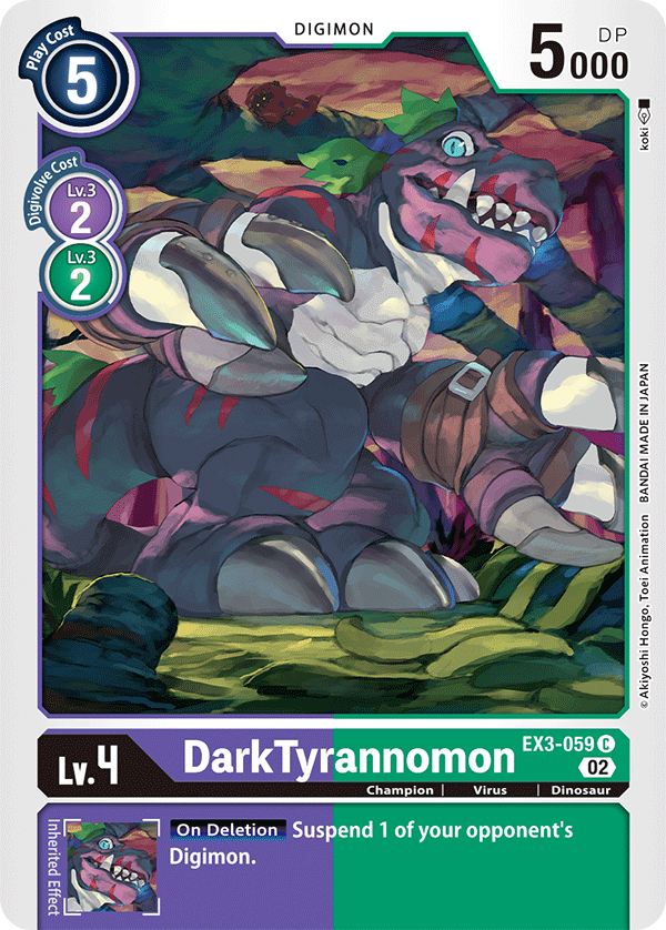 EX03-059 DarkTyrannomon Common