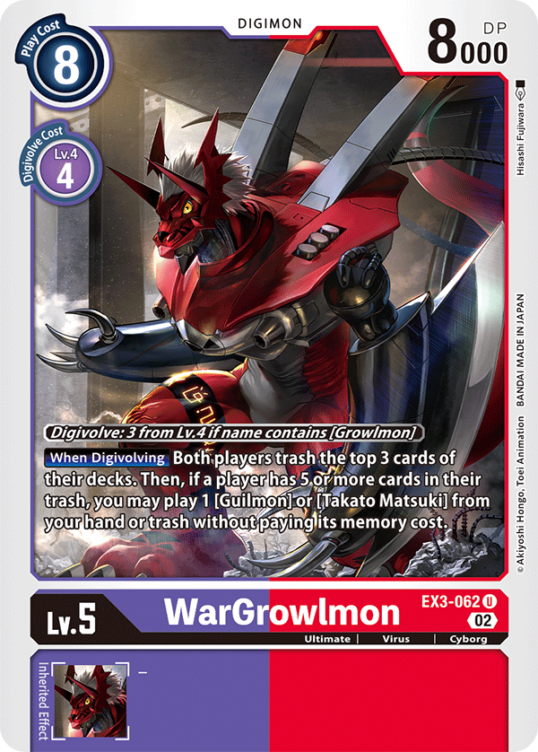 EX03-062 WarGrowlmon Uncommon