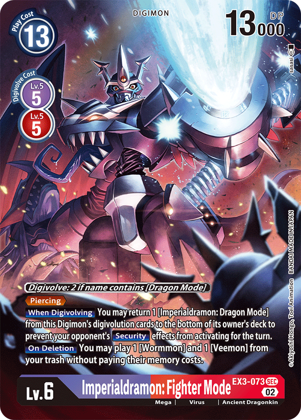 EX03-073 Imperialdramon: Fighter Mode Alternate Art Secret Rare