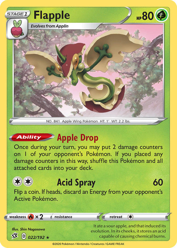 022/192 Flapple Holo Rare Rebel Clash