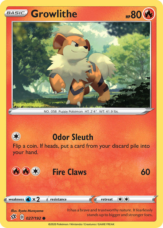 027/192 Growlithe Common Rebel Clash