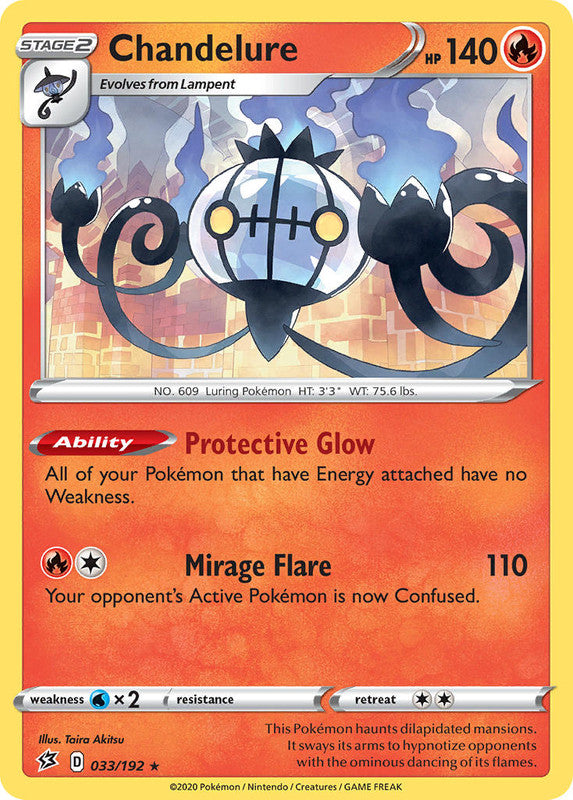 033/192 Chandelure Holo Rare Rebel Clash