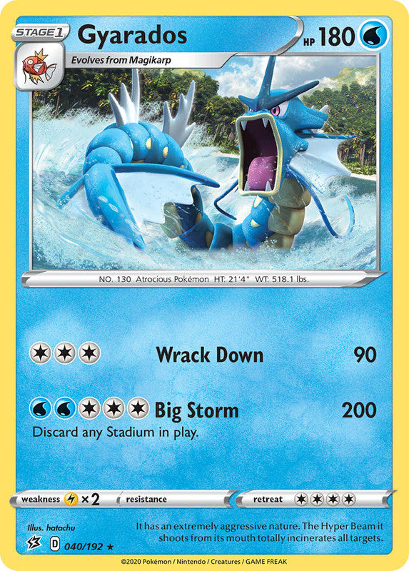 040/192 Gyarados Holo Rare Rebel Clash