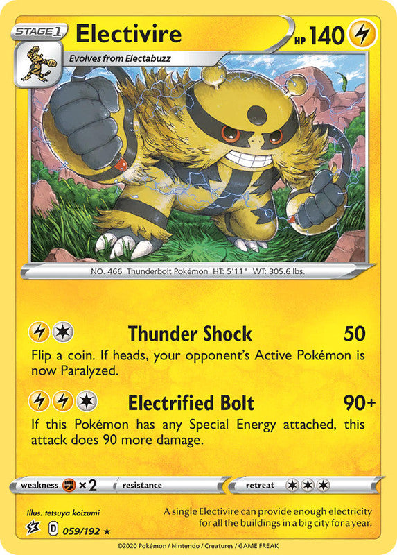 059/192 Electivire Rare Rebel Clash